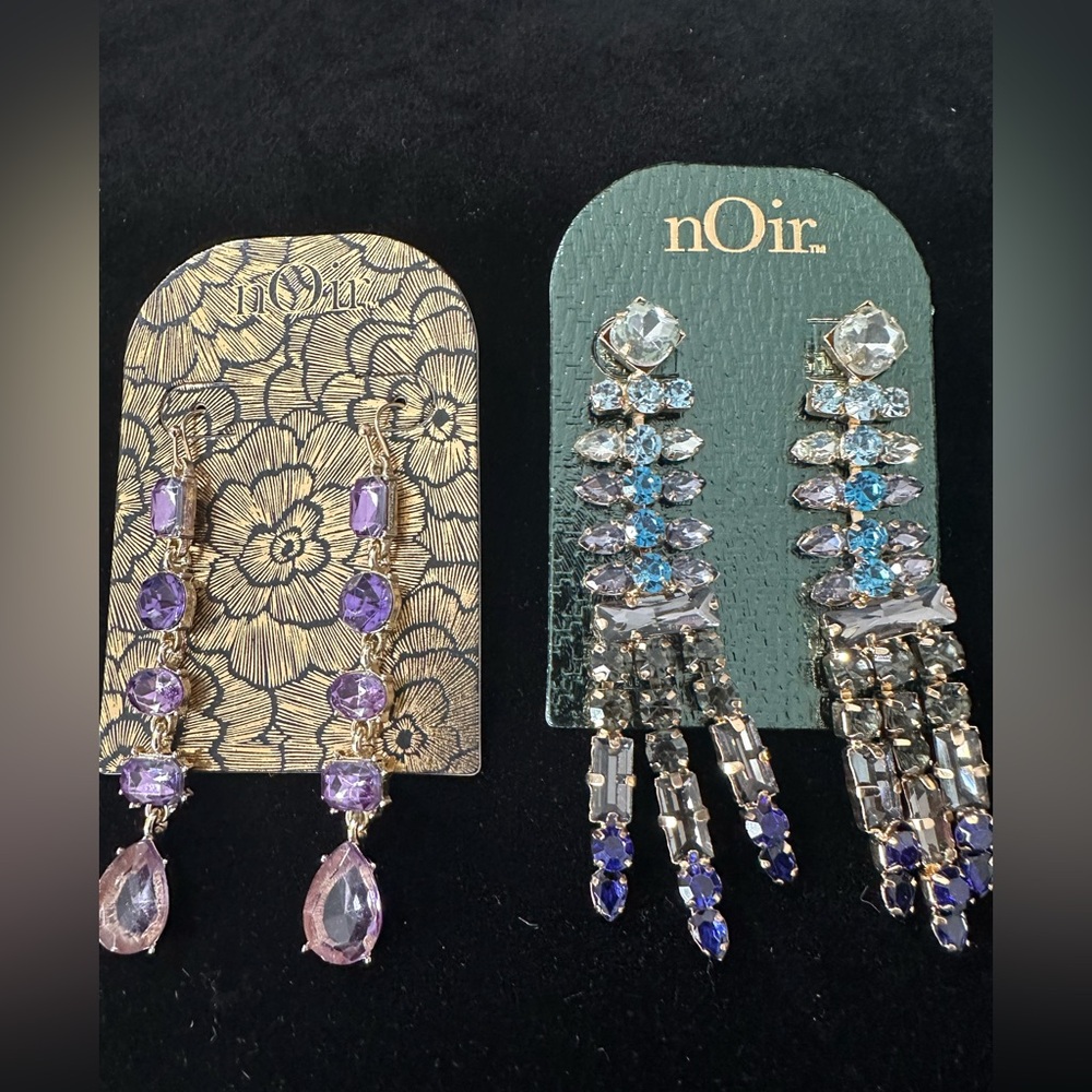 🆕Bundle of 2 Noir Statement Earrings